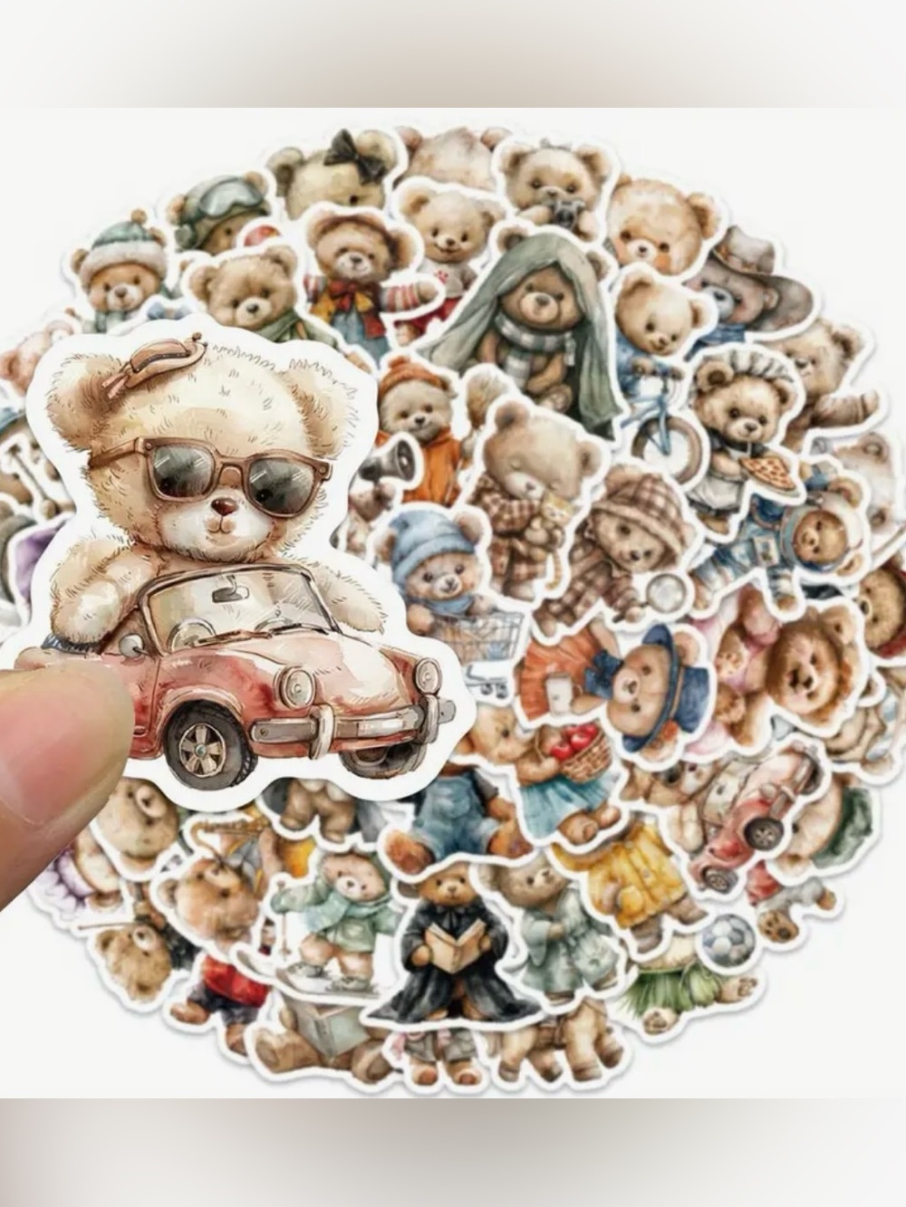 55 Cute Teddy Bears Stickers in Different Outfits Kids Party Crafts